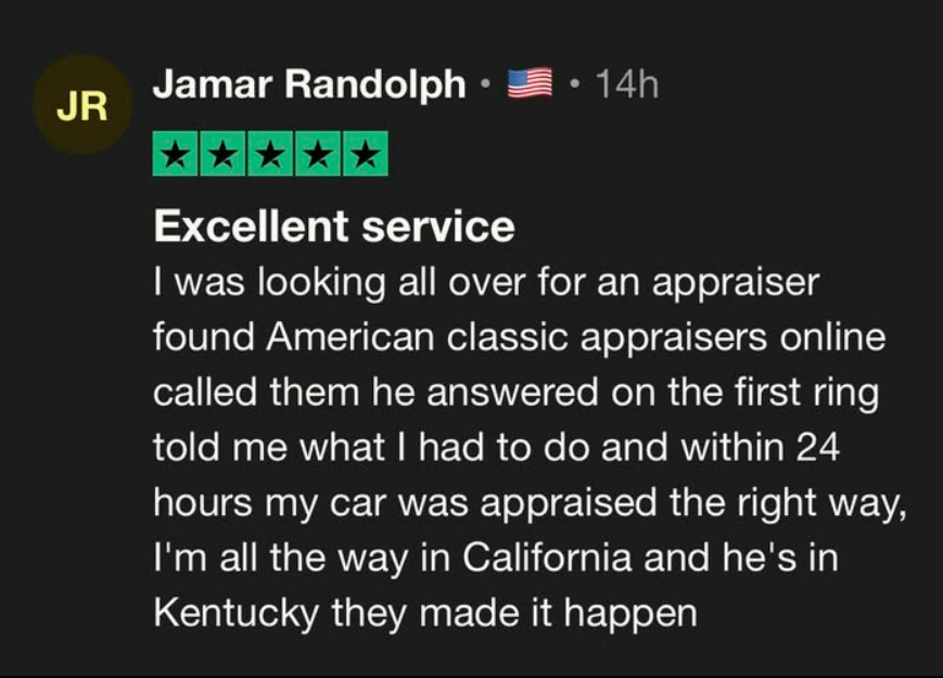 Jamar Randolph — 5-star Trustpilot review