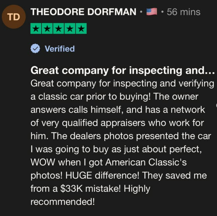 Theodore Dorfman — 5-star Trustpilot review